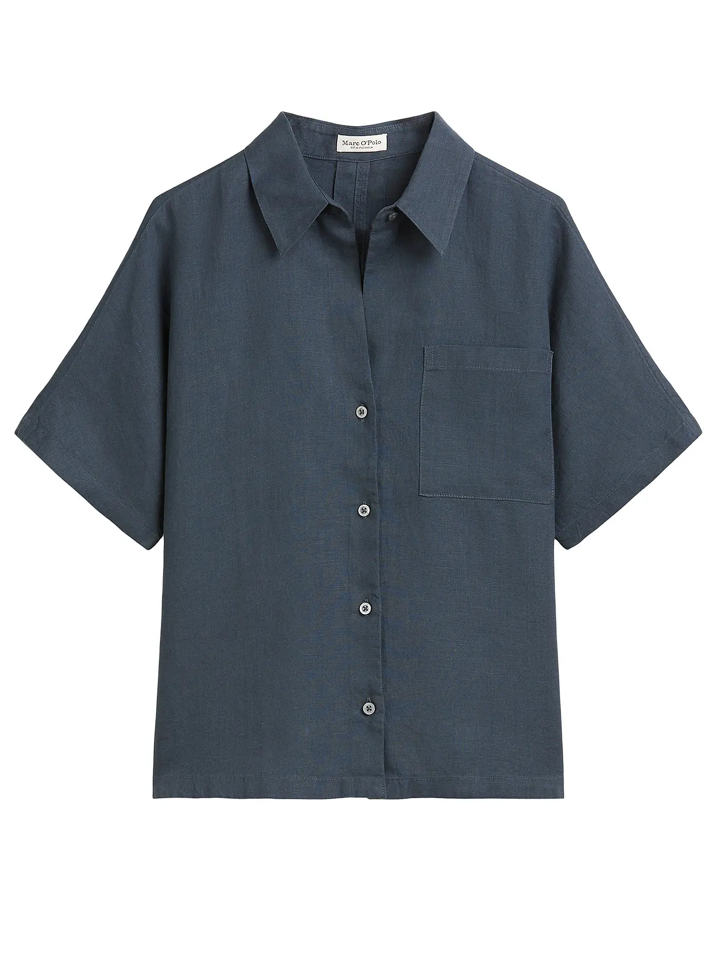 MARC O'POLO | Leinenbluse | dunkelblau